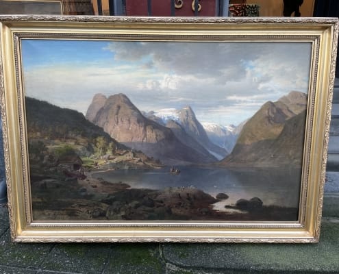 Niels Bjørnsen Møller - Fra Fjærland 1858 (Dusseldorf sign) 115x160