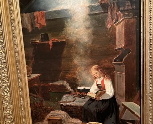 Carl Lorck - Piken ved gruen c.1870 58x48