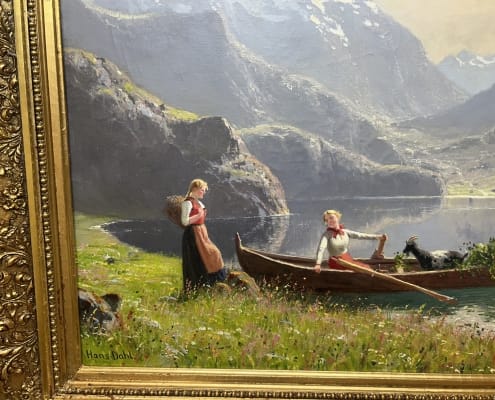 Hans Dahl - Bondepiker ved et fjellvann 4