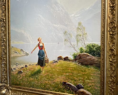 Hans Dahl - Seterjente ved fjorden 2.