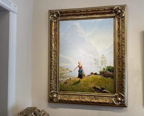 Hans Dahl - Seterjente ved fjorden c.1885 130x103