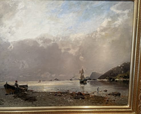 Anton Rasmussen - Fjordlandskap med fiskere 3