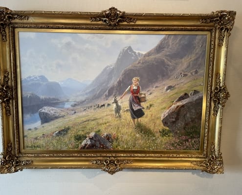 Hans Dahl - Seterjente med geiter i Sognefjellet 2 (2)